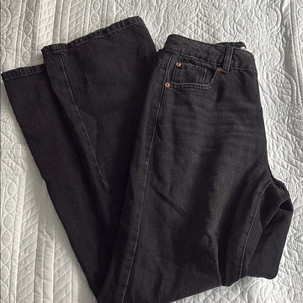 Garage Black 90s Straight-Leg Jeans size 5 (27)